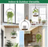 Stands(2 Pack+Pots) hismocal Hanging Planter for Indoor Plants,Plant Hanger with Sturdy Wood Base & Pot, Modern Boho