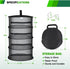 4 18" Closets Yesker Layer Herb Drying Rack Hanging Mesh Net Foldable Plant Drying Racks Diameter with Black Zipper