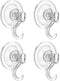 VIS'V Large Clear Heavy Duty Suction Cup Wreath Hanger, 22 LB, 4 Pcs for Halloween Christmas Decorations