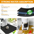 Dish Drying Mats for Kitchen Counter Coffee Mat Under Sink Mats for Kitchen Waterproof Dish Mat Drying Kitchen Mat Bar Mats for Countertop Coffee Bar Accessories (Black, 12"*19")