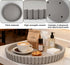 Vomktvcsr 13" Oval Tray for Coffee Table Dcor Concrete Modern Decorative Trays Home Dcor Accents -Circle Coffee Table