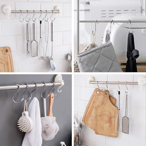Myfolrena 20 Pack S Hooks for Hanging, 3.4 Inch Heavy Duty Metal S Shaped Hooks for Pots, Pans, Plants, Bags, Clothes