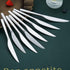 HOMQUEN 8 Piece Premium Stainless Steel Steak Knife Set, German Serrated Knives, Dishwasher Safe (Silver-9.2 Inch)