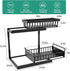 Under Sink Organizer,Metal 2 Tier Under Sink Organizers and Storage Basket,Slide out Under Cabinet Organizer Shelf,Multi-Purpose Pull Out Drawer Cabinet Organizer for Kitchen Bathroom Cabinet,Black by Hiviweer