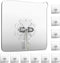 10 Pack Heavy Duty Wall Hooks, 33lb(MAX) Self Adhesive, Waterproof and Oilproof Transparent Seamless Hooks