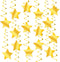 KatchOn Gold Star Hanging Swirls - Pack of 30, No DIY | Gold Star Decorations for Party and Events