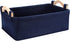 Small Storage Baskets Fabric Storage Bins, Soft Decorative Baskets for Cosmetics, Makeups, Coins, Keys, Navy Blue