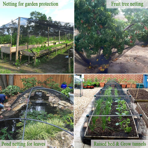 15x15Ft, 1/2" Bird Netting for Chicken Coop Mesh, Strong Woven Poultry Netting Roof Cover for Chicken Run, Heavy Duty