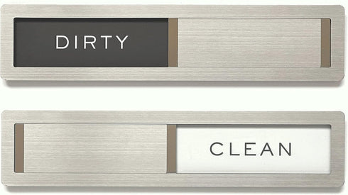Premium Dishwasher Magnet Clean Dirty Sign - Stainless Steel Grade 304 for Dishwasher