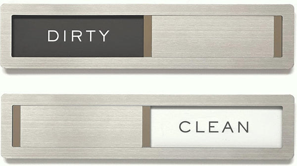 Premium Dishwasher Magnet Clean Dirty Sign - Stainless Steel Grade 304 for Dishwasher
