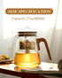 ZENS Magnetic Tea Pot, Enchanted Glass Teapot with Infuser and Magnetic Suction Lid for Mess-Free Loose Tea Diffusers