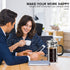 French Press Coffee Maker, 304 Stainless Steel, 4 Filters, Borosilicate Glass, 21 Ounce, Silver