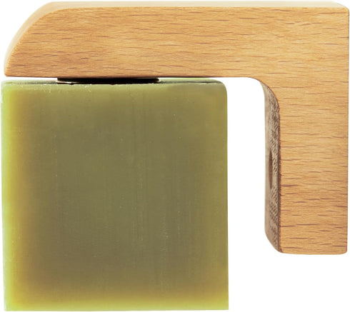 Beauty and the Bees Air Dry Magnetic Soap Holder, In-Shower Storage for Soap Bars, Wooden Soap Dish