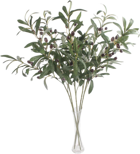 Artificial Olive Branch Stems 5pcs, 28 Inch