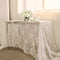 B-COOL White Lace Tablecloth 60 x 120 Inches Rectangle Vintage Embroidered for Wedding