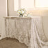 B-COOL White Lace Tablecloth 60 x 120 Inches Rectangle Vintage Embroidered for Wedding
