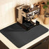 Dark Gray Coffee Mat for Countertops, Absorbent Rubber Mat for Coffee Bar Accessories Under Espresso Machine, 16"x24"