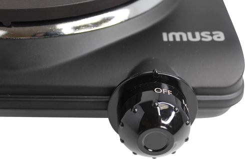 IMUSA Single Electric Hot Plate, Cast Iron Plate for Cooking or Heating, Electric Burner