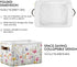 Herbal Wildflowers 1pc Storage Basket, Large Collapsible Canvas Organizer with Handle for Home Office Decor
