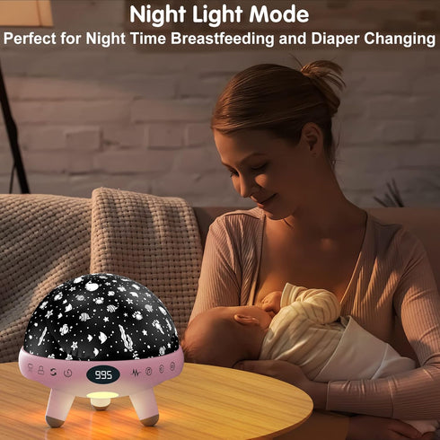 ZKYQSHDHX 29 1-12 Night Light Projector for Kids' Bedroom, Built-in Soothing Sounds for Baby Sleeping, Ages