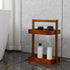 2 Countertop, Utoplike Teak Wood Shower Caddy Corner, Tier Bathroom Organizer Standing Shower Rack with Handle, Stand