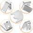 HK 920158 Freezer Shelf Clip, Replacement Shelf Support for Refrigerator, Stainless Steel Hooks, Pack of 10