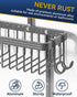 YASONIC Shower Caddy Hanging, Never Rust Shower Organizer Hanging, Aluminum Shower Racks for Inside Shower with Hooks