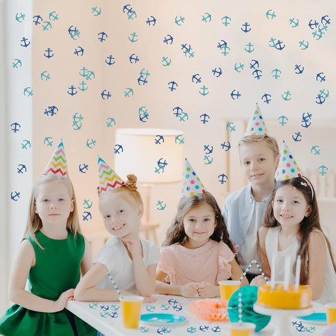 120pcs Nautical Theme Confetti Glitter, Ship Anchor Confetti, Baby Shower, Wedding, Ocean Sailing Birthday Party Table