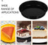 Homoyoyo 8 Inch Non-Stick Round Cake Pan, Black Carbon Steel Pizza Pan for Baking