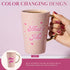 Paris Hilton Electric Mug Warmer Set, 14-Ounce Ceramic Mug with Lid, Heat Sensitive Color Changing Design