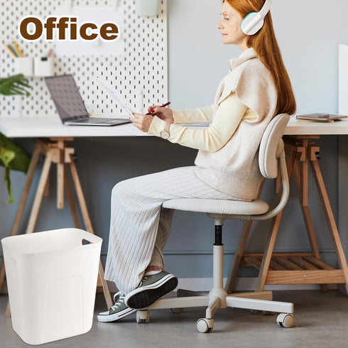 3.5 3 Pack UUJOLY Small Bathroom Trash Can with Trash Bag Wastebasket Garbage Can for Bathrooms, Laundry Room