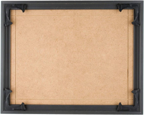 Quadro Frames Picture Frame, 8.5x12 inch, Black, Style P375-3/8 inch Wide Molding
