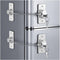 2 Pack Refrigerator Door Lock for Kids, White Child Proof Fridge Door Lock for Kitchen, Freezer, Cabinets, No Tools
