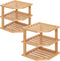 VERTORGAN 3 Tier Bamboo Corner Shelf(2 Pack),Plate Organizer,Dish Drying Rack,Kitchen Spice Rack