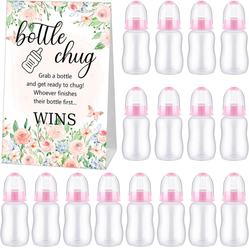 TrelaCo Bottle Chug Baby Shower Game 20 Pcs Baby Bottles Shower Favor