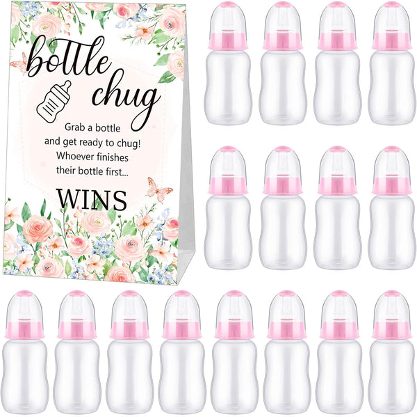 TrelaCo Bottle Chug Baby Shower Game 20 Pcs Baby Bottles Shower Favor