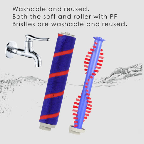 Upgraded Hardwood Floor Vacuum Attachments with Headlights for Dyson V6 DC59 DC61 DC74, Motorized Brush Accessories