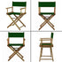 2 Set 20cm 52cm 52cm 42cm, Replacement Cover Canvas for Directors Chair, X + X Green