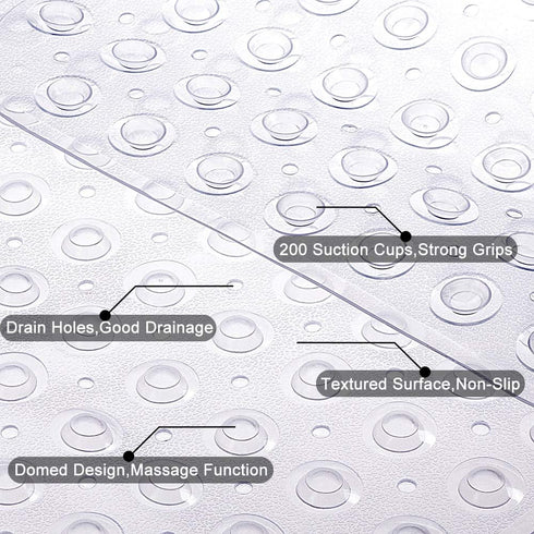 39 16 Inch Tree Bud Bathtub Mats for Shower Tub Non-Slip Bath Mat x Extra Long Shower Mat, Bath Tub Mat for Bathroom