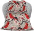 Red Cute Birds Cherry Flowers Soft Throw Blanket - 40x50 inch Lightweight Warm Flannel Fleece for Couch Bed