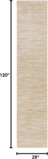2'2" 10' (10' Nourison Home Nourison Essentials Ivory Gold x Area Rug - Easy Clean, Non Shedding, Bed Room, Living