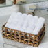 Set 6 of Luxury Wash Cloths for Your Face Viscose Bamboo & Turkish Cotton, White Wascloths