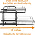 RCHYFEED Spice Rack Organizer, 2 Tier Slide Out Metal Spice Racks for Cabinet & Pantry, Heavy Duty Adjustable