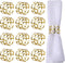 LogHog Delicate Christmas Gold Napkin Rings - Set of 12, Ideal Table Setting Napkin Buckles for Christmas, Thanksgiving