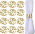 LogHog Delicate Christmas Gold Napkin Rings - Set of 12, Ideal Table Setting Napkin Buckles for Christmas, Thanksgiving