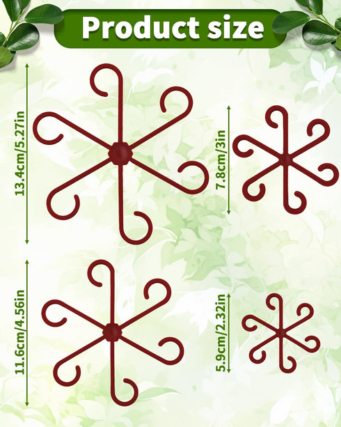 Aecsze 4 PCS Plant Stem Support, Climbing House Plant Stem Support, Plant Supports for Indoor Plants, Reusable