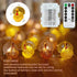 3D 8ft 20 JASHIKA Fall Harvest Turkey String Lights, Cute Decorative Lights Copper Wire LEDs Battery Powered