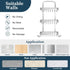 3 4 Tier Soap Bar Holder for Shower, Aluminum Wall Mounted Rustproof Soap Holder with Hooks and Razor Holder, Shower
