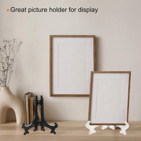 uxcell 9" Acrylic Plate Stands for Display Easels, Transparent 5Pcs Acrylic Plate Holder for Card Photo Frame