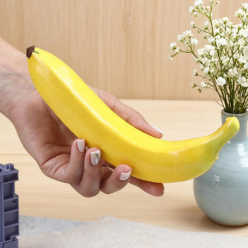 OLIREXD 6PCS Individual Fake Fruit Bananas - Artificial Fruit Lifelike Simulation Bananas for Still Life Paintings